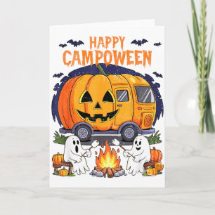 Fröhliches Camp-o-ween Halloween Camping Geister U Karte