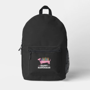 Fröhliches Chanukka Dachshund Hund Bedruckter Rucksack