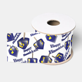 Fröhliches Chanukka drehender Dreidel Ripsband