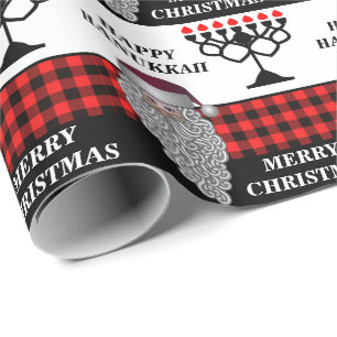 Fröhliches Chanukka & Frohe Weihnachten Geschenkpapier
