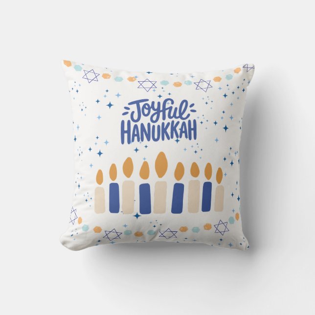 Fröhliches Chanukka Kissen (Vorderseite)
