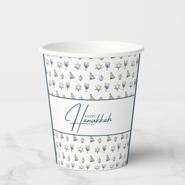 Fröhliches Chanukka Pappbecher (Vorderseite)