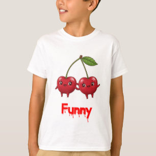 Fröhliches Cherry Duo für Kinder Früchte! T-Shirt