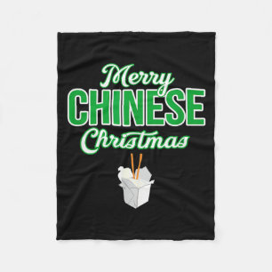 Fröhliches chinesisches Weihnachten Xmas Lustiges Fleecedecke