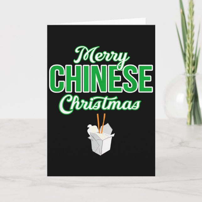Fröhliches chinesisches Weihnachten Xmas Lustiges  Karte (Vorderseite)