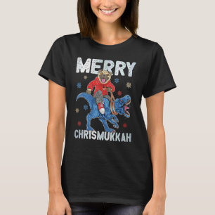 Fröhliches Chrismukkah Chanukka Menora Neun Kerzen T-Shirt