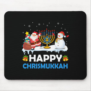 Fröhliches Chrismukkah Chanukka Spaß Frohe Weihnac Mousepad