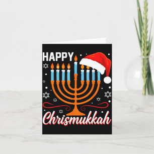 Fröhliches Chrismukkah Festliches Menorah Lustiger Karte