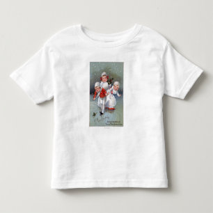 Fröhliches ChristmasLittle scherzt Eis-Skaten Kleinkind T-shirt