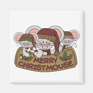 Fröhliches Christmouse Magnet