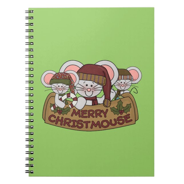 Fröhliches Christmouse Notizblock (Vorderseite)
