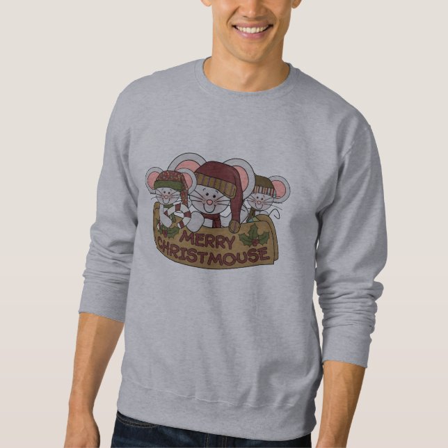 Fröhliches Christmouse Sweatshirt (Vorderseite)