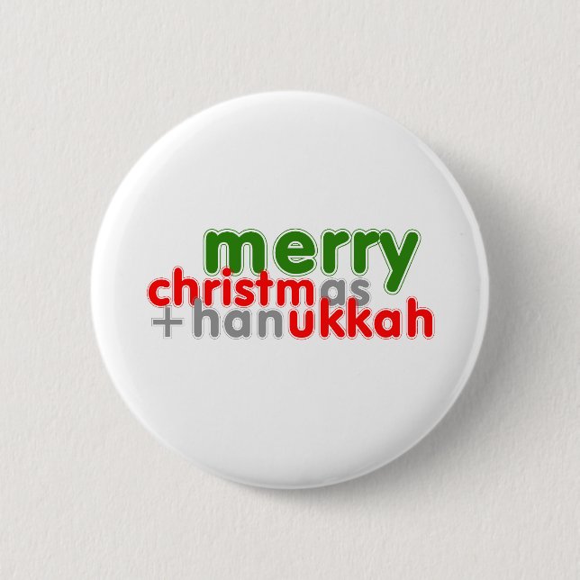 FRÖHLICHES CHRISTMUKKAH BUTTON (Vorderseite)