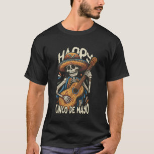 Fröhliches Cinco De Mayo Skelett Schädel Fiesta So T-Shirt