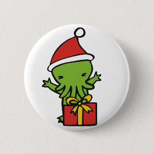 Fröhliches Cthulmas Button