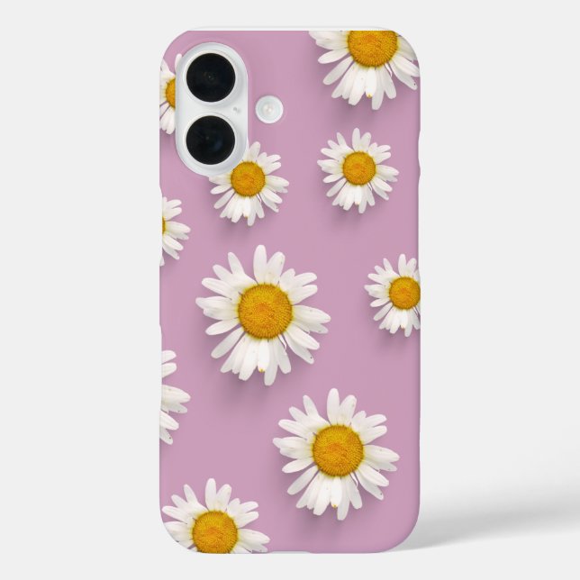 Fröhliches Daisy-Muster auf rosa Hintergrund Case-Mate iPhone Hülle (Rückseite)