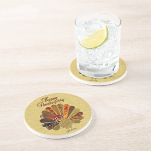 Fröhliches Dankeschön an die Türkei Getränkeuntersetzer