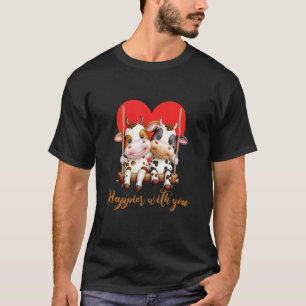 Fröhliches Duo glücklicher mit dir Kuh-Paar T-Shirt