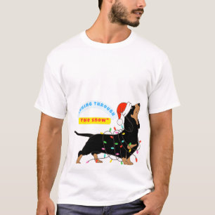 Fröhliches Durch-die-Weihnachtsschnee-Dashen"_ T-Shirt