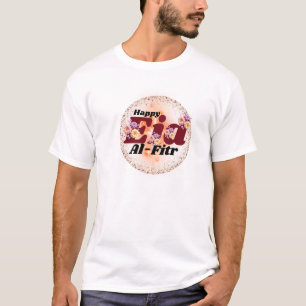 Fröhliches Eid Al-Fitr-Blumenglanz-Design T-Shirt