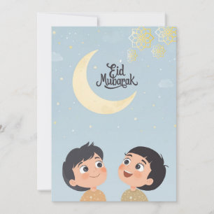 Fröhliches Eid al-Fitr Design Feiertagskarte