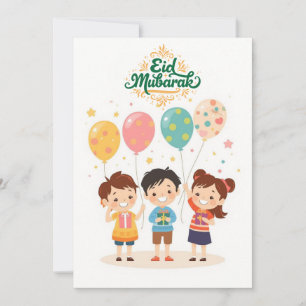 Fröhliches Eid al-Fitr Design Feiertagskarte