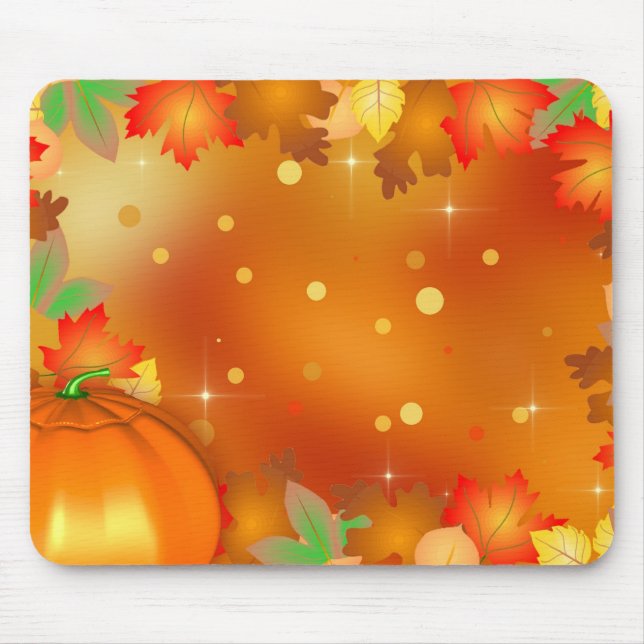 Fröhliches Erntedankfest farbenfrohe Herbstleaves Mousepad (Vorne)