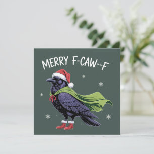 Fröhliches F-Caw-F Rabe Lustiges Weihnachten Krähe
