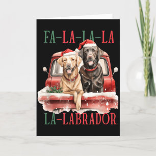 Fröhliches Fa La La Labrador Weihnachten Karte