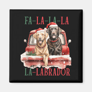 Fröhliches Fa La La Labrador Weihnachten Magnet