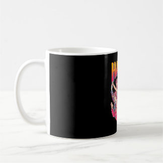 Fröhliches farbenfrohes Blasenbuchstaben-Design  Kaffeetasse
