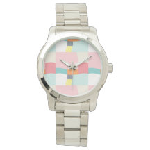 fröhliches Farbmuster - Rosa, Türkis, Orange,