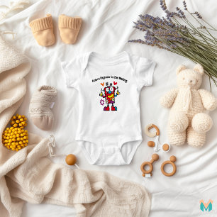 Fröhliches Farbroboter-Design Baby Strampler