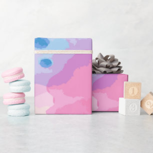 Fröhliches Farbwasserflecken-Muster Geschenkpapier