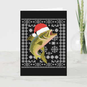 Fröhliches Fishmas hässliches Weihnachts-T-Shirt S Karte