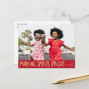 fröhliches Foto Weihnachten auf der Postkarte