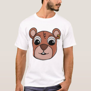 Fröhliches freches Tiergesicht T-Shirt