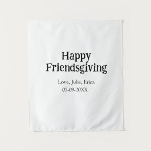 Fröhliches Friendsgiving Namen hinzufügen mit Lieb Wandteppich