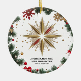 Fröhliches Frohes Keramik-Kreis-Ornament Keramik Ornament