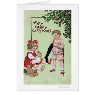 Fröhliches fröhliches ChristmasKids mit Spielwaren