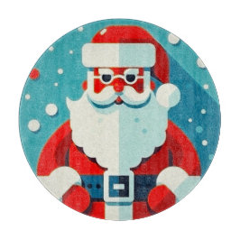 fröhliches Gesicht des Weihnachtsmannes Schneidebrett