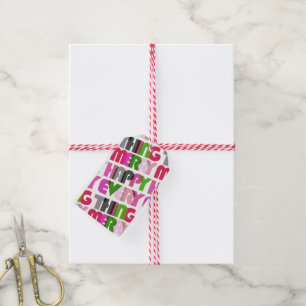 Fröhliches glückliches alles bunter geschenkanhänger