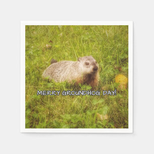 Fröhliches Groundhog Day Serviette