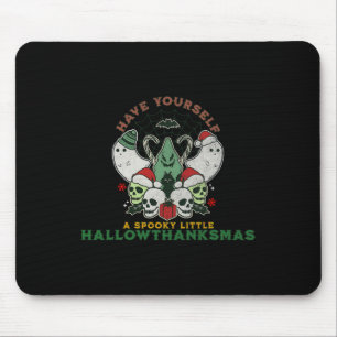 Fröhliches Gruseliger Dankhalloween Weihnachten F Mousepad