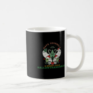 Fröhliches Gruseliges Dankhalloweenweihnachten Wei Kaffeetasse