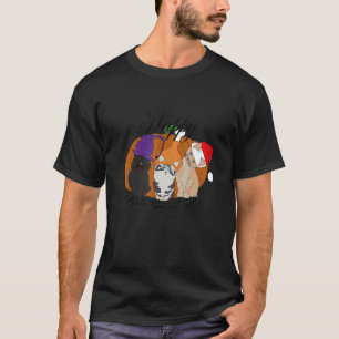 Fröhliches Hallothankmas Dreifach Süße Katze Lusti T-Shirt