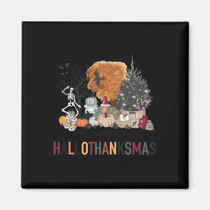Fröhliches Hallothanksgiving Skelett Truthahn Weih Magnet