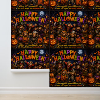 Fröhliches Halloween-Affen-Wallpaper/Affen-Wallpap Tapete