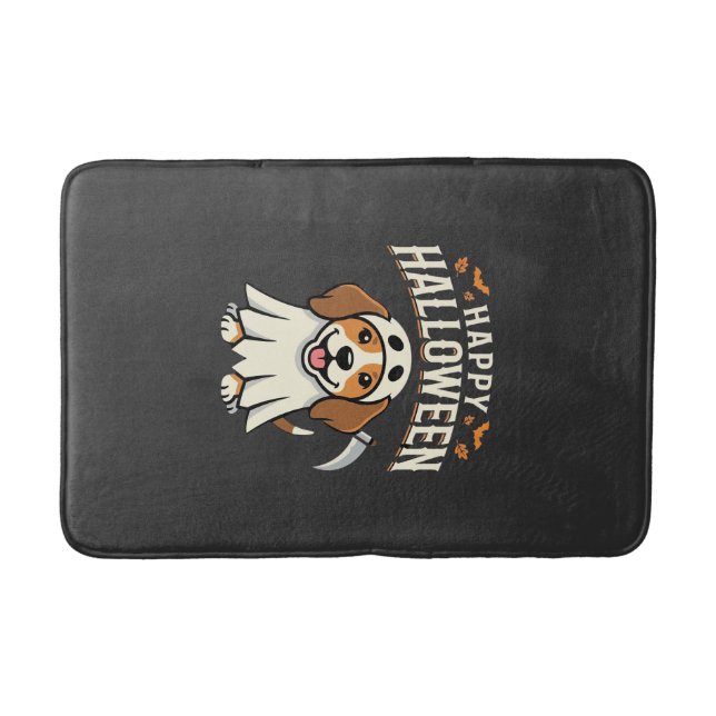 Fröhliches Halloween Beagle Hund Design_1 Badematte (Vorderseite)