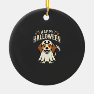Fröhliches Halloween Beagle Hund Design_1 Keramik Ornament